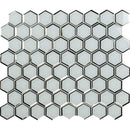 Ice hexagon 10.51 x 12.13 beveled glass meshmounted mosaic tile SMOT-GLS-ICEBEHEX8MM product shot wall view 2