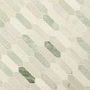 Icelandic Green Picket 10"x13.8" Polished Marble Mesh Mounted Mosaic Tile - MSI Collection