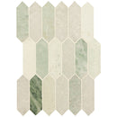 Icelandic Green Picket 10"x13.8" Polished Marble Mesh Mounted Mosaic Tile - MSI Collection