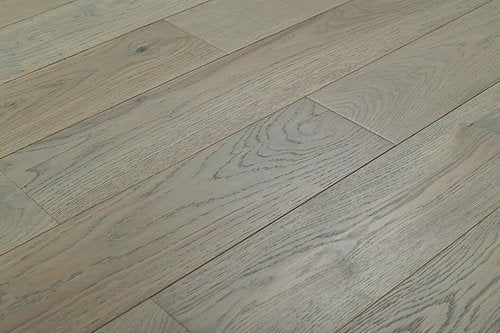 Solid Hardwood 5" Wide, 48" RL, 3/4" Thick Wirebrushed Oak Jubilee Taupe Floors - Mazzia Collection product shot tile view 3
