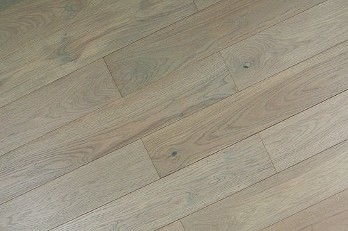 Solid Hardwood 5" Wide, 48" RL, 3/4" Thick Wirebrushed Oak Jubilee Taupe Floors - Mazzia Collection product shot tile view 4