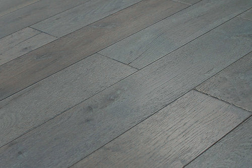 Solid Hardwood 5" Wide, 48" RL, 3/4" Thick Wirebrushed Oak Jubilee Velvet Floors - Mazzia Collection product shot tile view