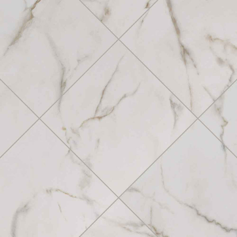 Kaya calacatta lucca 24x24 matte porcelain floor and wall tile NKAYCALLUC2424 product shot angle view