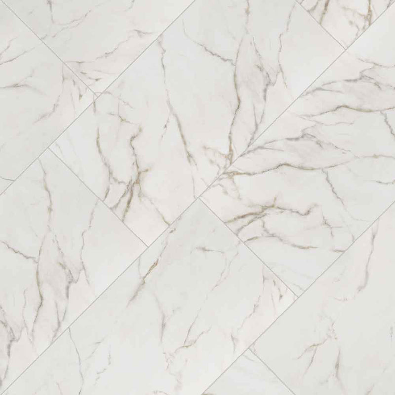 Kaya calacatta lucca 24x48 polished porcelain floor and wall tile NKAYCALLUC2448P product shot angle view