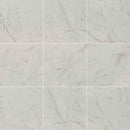 Kaya carrara bianco 24x24 polished porcelain floor and wall tile NKAYCARBIA2424P product shot wall view 2