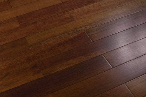 Solid Hardwood 3.25" Wide, 36" RL, 3/4" Thick Smooth Kempas Cokelat Floors - Mazzia Collection product shot tile view 4