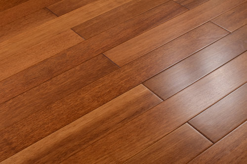 Solid Hardwood 3.25" Wide, 36" RL, 3/4" Thick Smooth Kempas Natural Floors - Mazzia Collection product shot wall view 4