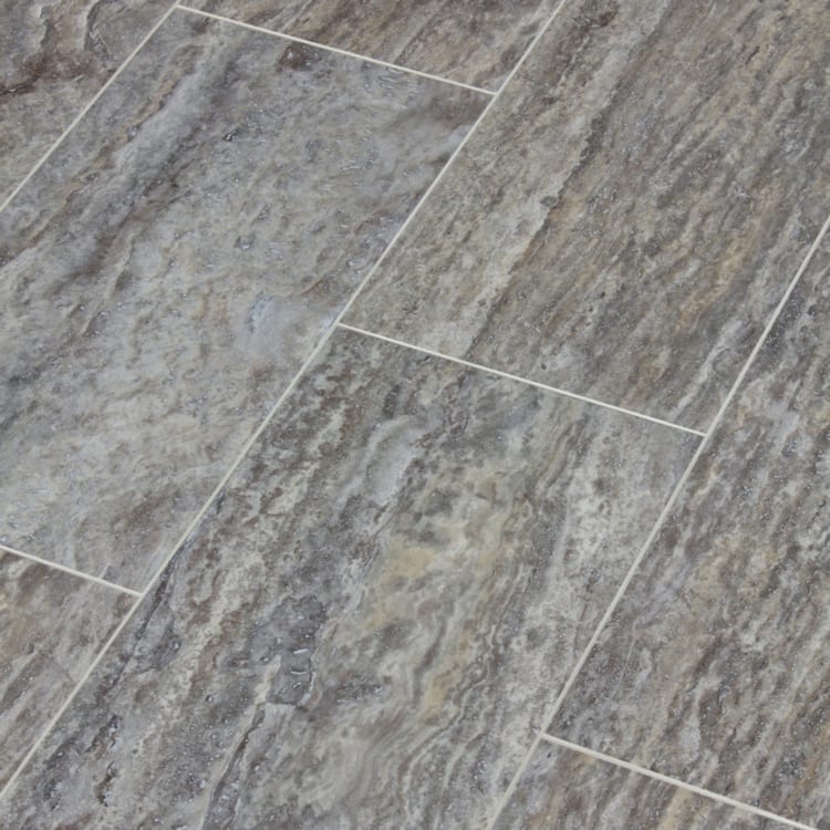 Kesir Silver Travertine Tile Vein Cut 12x24 10080932 Polished angle zoom in