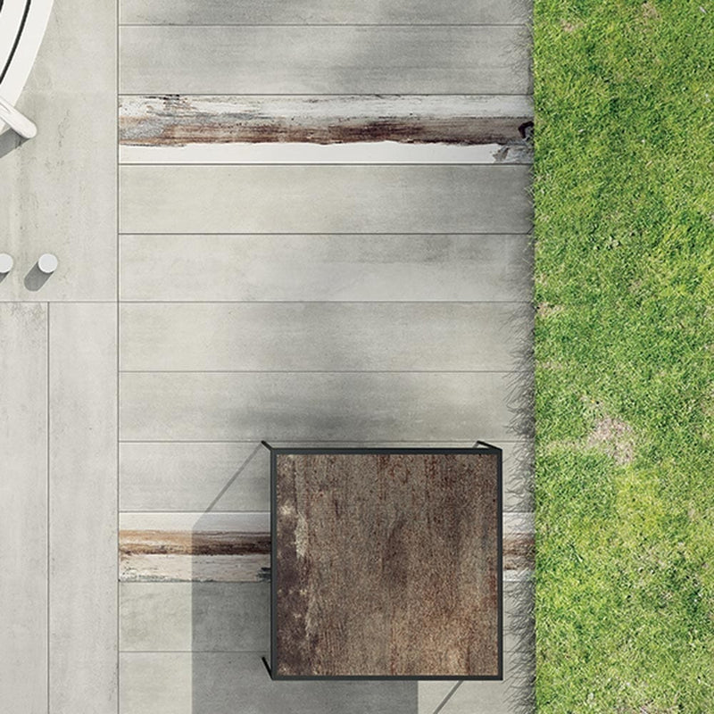 Ketal grey lappato porcelain floor and wall tile liberty us collection 12x24 liberty us collection LUSIRSP1224151 product shot multiple tiles out door top view