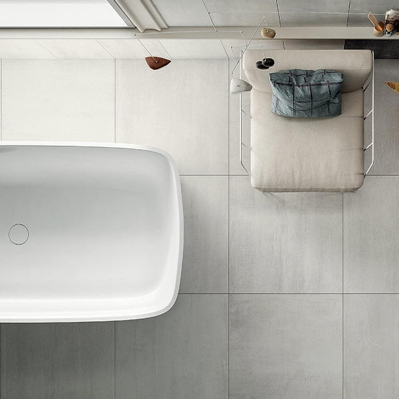 Ketal white lappato liberty us collection porcelain floor and wall tile liberty LUSIRSP1836153 product shot bath top view