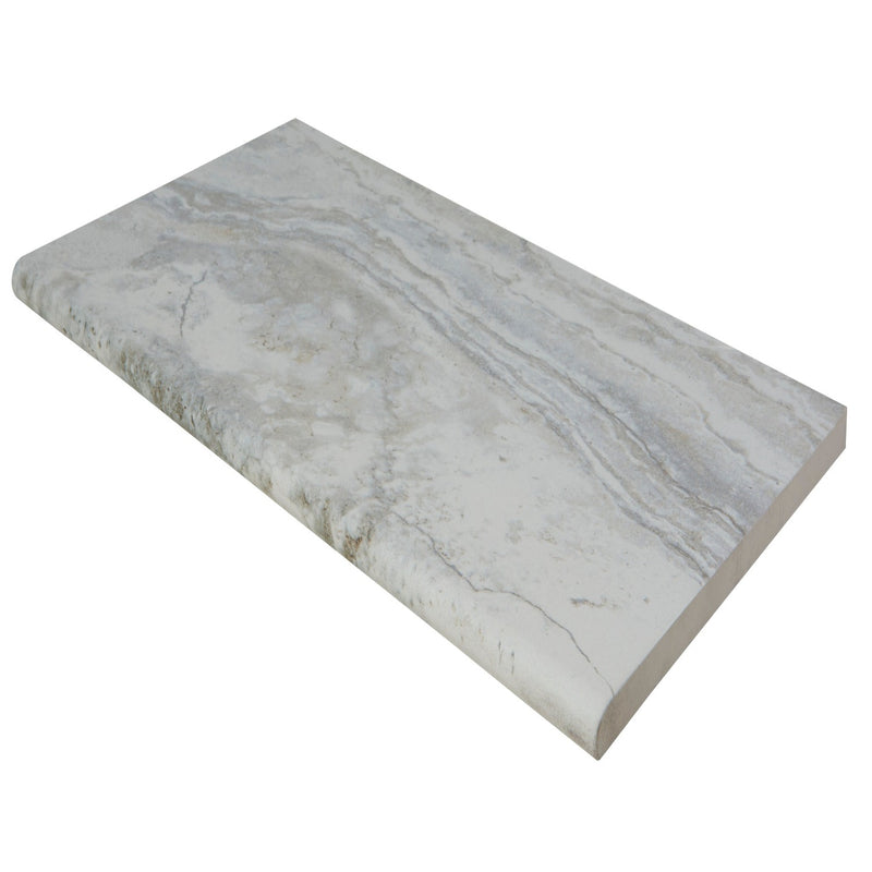Argento Travertino 13"x24" Matte Porcelain Pool Coping - MSI Collection product shot tile view