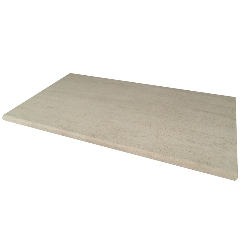 Livingstyle Beige 13"x24" Matte Porcelain Pool Coping product shot angle view