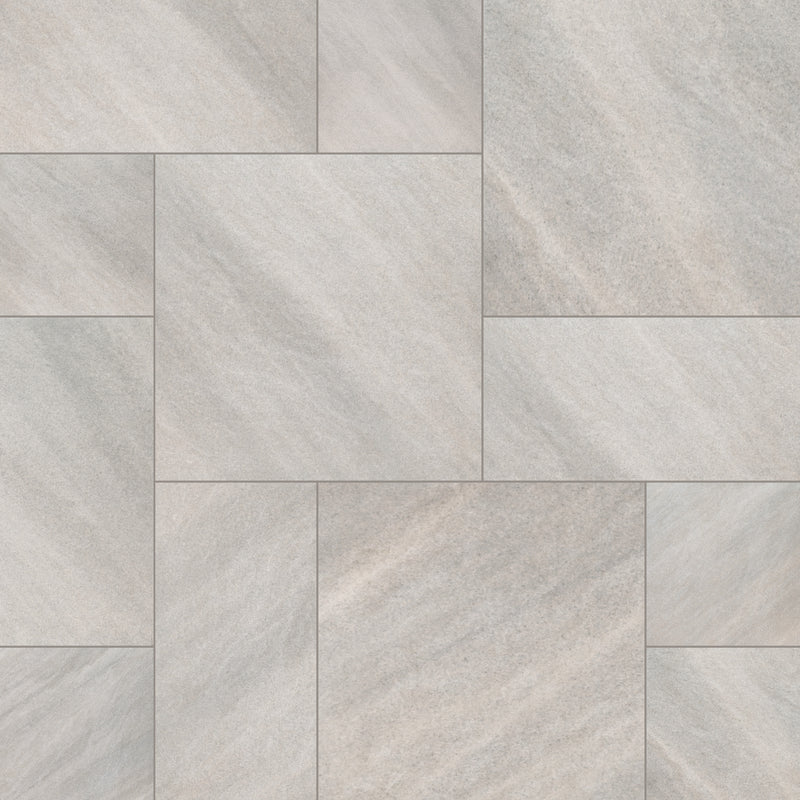 Arterra Fossil Snow Jumbo Pattern Porcelain Paver - MSI Collection product shot floor  view