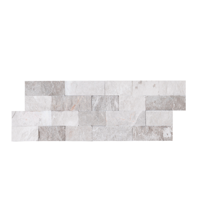 Rockmount Luna Gray 6"x24" Marble Splitface Ledger Panel Wall Tile - MSI Collection product panel view