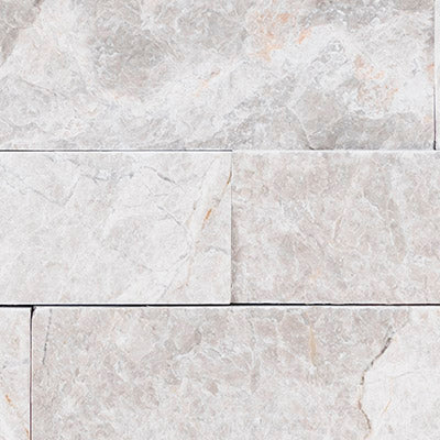 Rockmount Luna Gray 6"x24" Marble Splitface Ledger Panel Wall Tile - MSI Collection product shot wall view 2