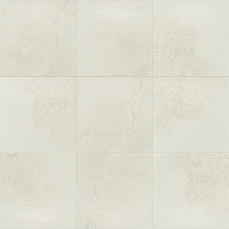 Legend white 20x20 matte porcelai  floor and wall tile NLEGWHI2020 product shot multiple tiles top view