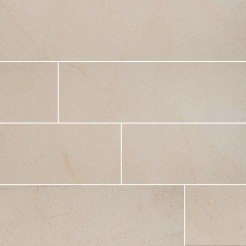 Living style cream 18x36 glazed porcelain floor and wall tile msi collection NLIVSTYCRE1836 product shot multiple tiles top view