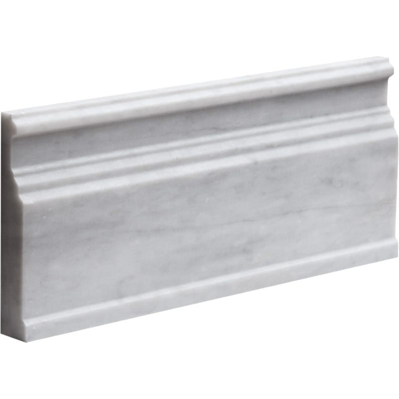 Cararra Honed 5 1/16"x12" Base Marble Moldings product shot tile view