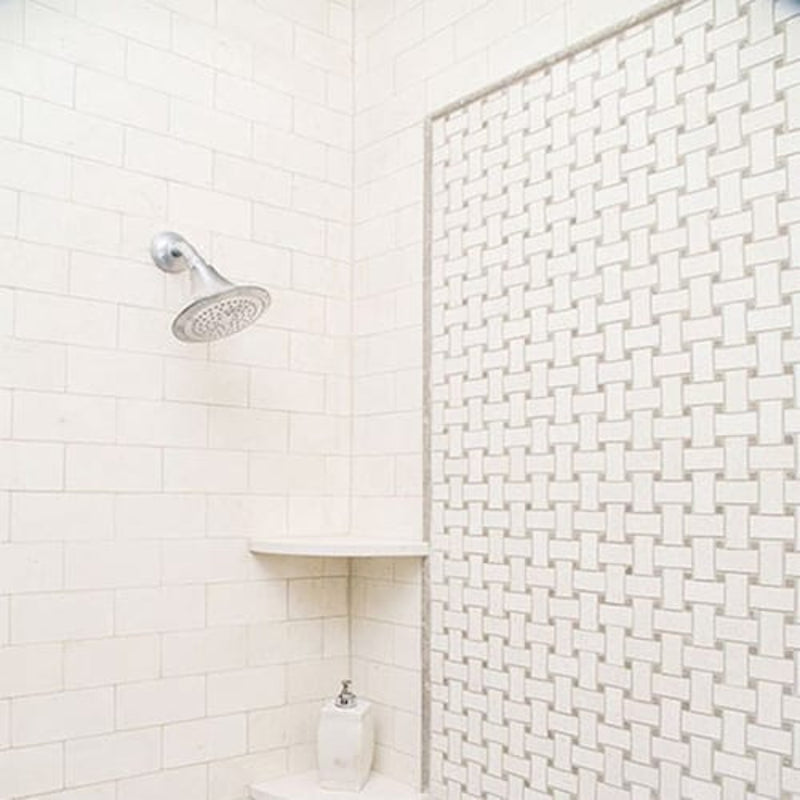 Hampton Honed 12"x24" Limestone Tile room shot bathroom view
