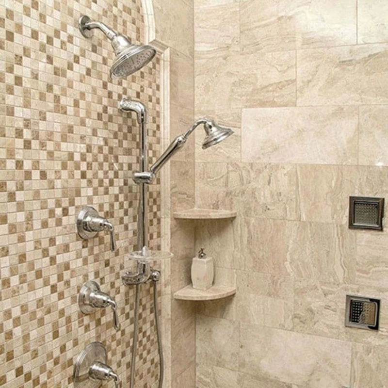 Royal Polished 12"x12" Marble 5/8"x5/8" Mosaic Tile product shot bathroom view