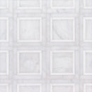 Snow White Lonte 12 7/8"x12 7/8" Multi Finish Cambridge Marble Mosaic product shot wall view