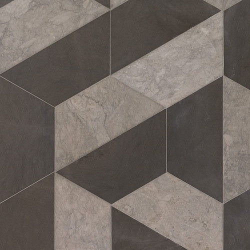 Centennial , Heritage Honed Mcm Hexagon 8 Marble Mosaic product shot wall view