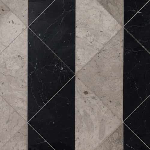 Centennial Black Honed 8"x8" Mcm Square Limestone Mosaic Tile product shot tile view
