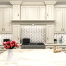Diana Royal Snow White 10 1/4"x12 13/16" Multi Finish Lincoln Marble Mosaic product shot kitchen view