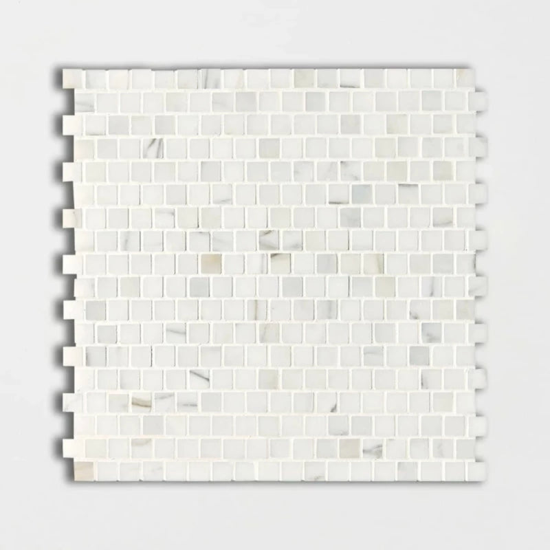 Calacatta Gold 12"x12" Polished Marble 5/8"x5/8" Mosaic Tile product shot tile view