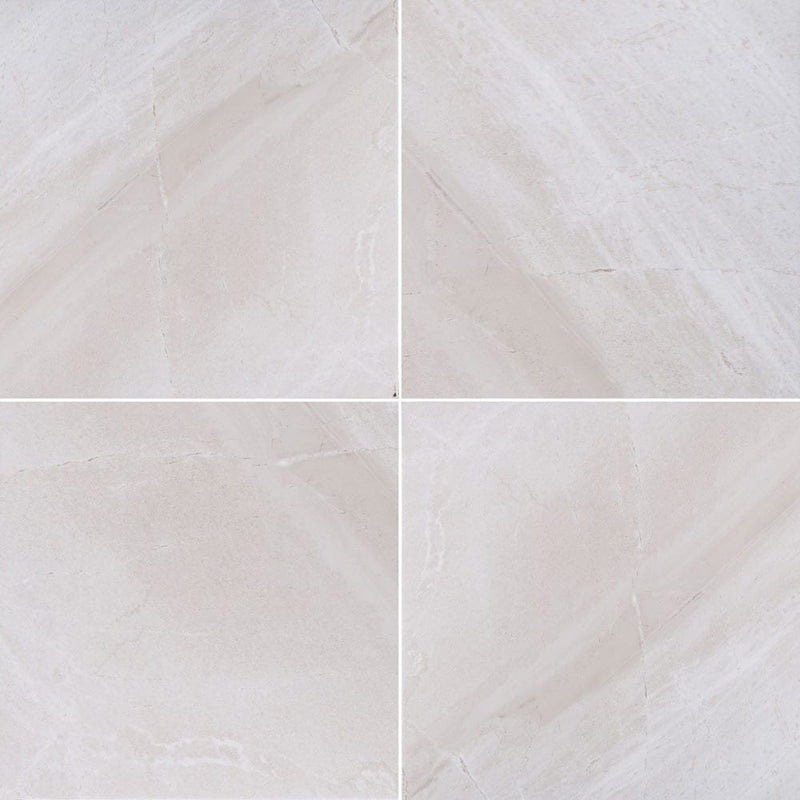 MSI Adella Gris 18x18 marble look glazed ceramic floor wall tile NADEGRI1818 product shot 4 tiles top view