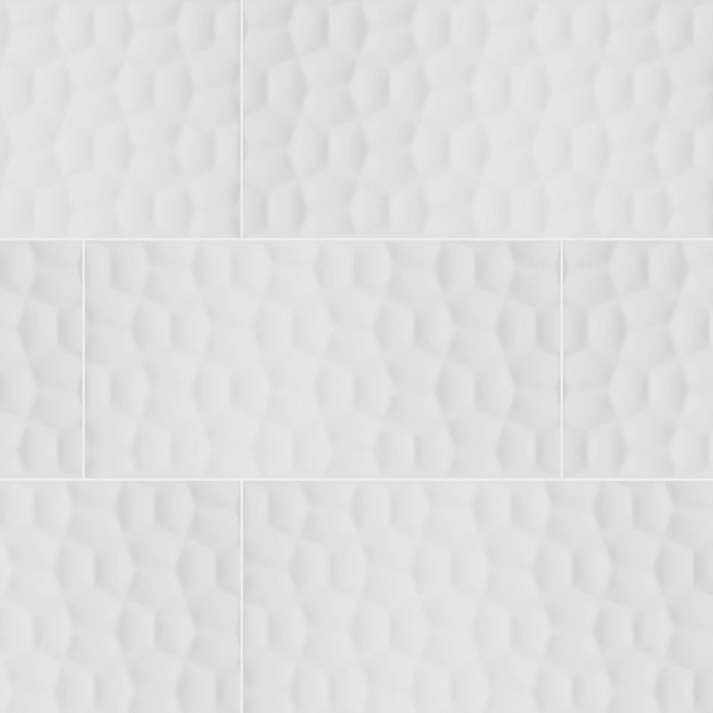 MSI Adella Viso white 12x24 look glazed ceramic wall tile NADEVISWHI1224 product shot top view