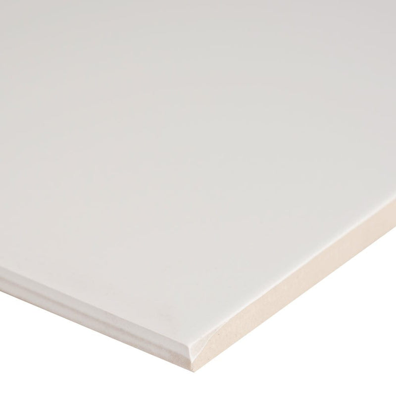 MSI Adella white satin 18x18 glazed ceramic wall tile NADEVISWHI1818 product shot one tile profile view