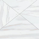 MSI Pietra Calacatta 24x24 marble look glazed porcelain floor wall tile NCAL2424 product shot angle view