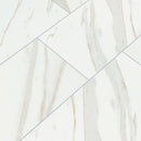 MSI Pietra Calacatta12x24 marble look glazed porcelain floor wall tile NCAL1224 product shot angle view