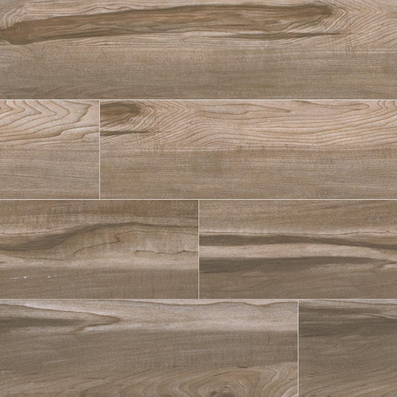 MSI Wood Collection carolina timber beige glazed ceramic floor wall tile product shot multiple planks top view