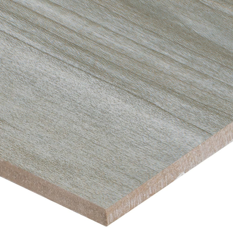 MSI Wood Collection carolina timber grey glazed ceramic floor wall tile product shot one plank profile view