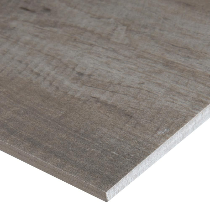 MSI Wood Collection country river mist glazed porcelain floor wall tile product shot one plank profile view