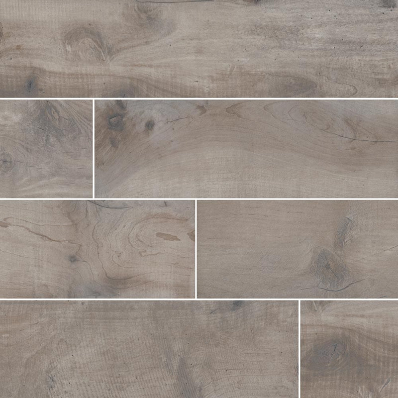 MSI Wood Collection country river stone 8x48 glazed porcelain floor wall tile NCOUSTO8X48 product shot multiple planks top view
