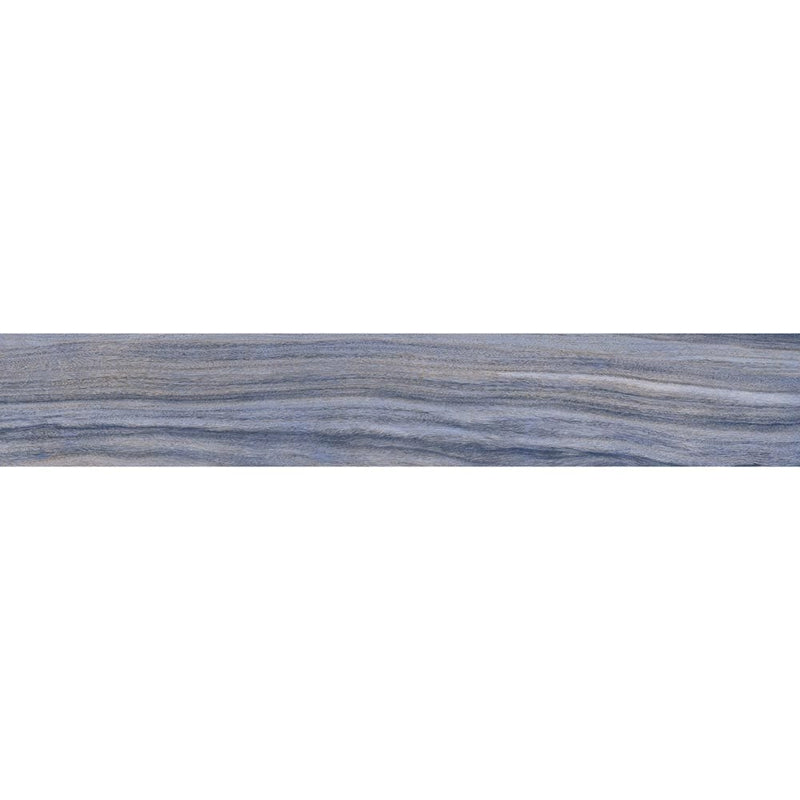 MSI Wood Collection dellano exotic blue 8x48 polished porcelain floor wall tile NDELEXOBLU8X48P product shot one plank top view