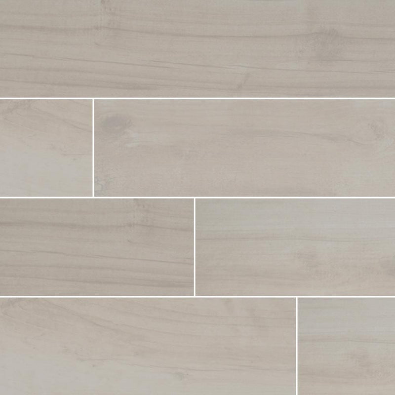 MSI Wood Collection palmetto bianco 6x36 porcelain floor wall tile product shot multiple planks NPALBIA6X36 top view