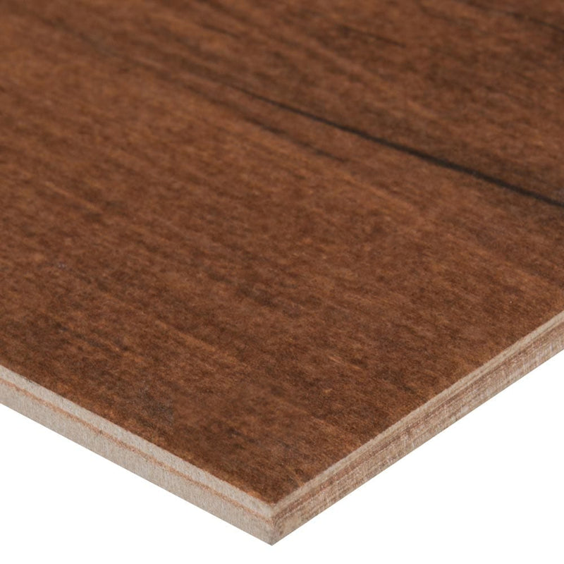 MSI Wood Collection palmetto chestnut 6x36 porcelain floor wall tile product shot single plank NPALCHE6X36 profile view