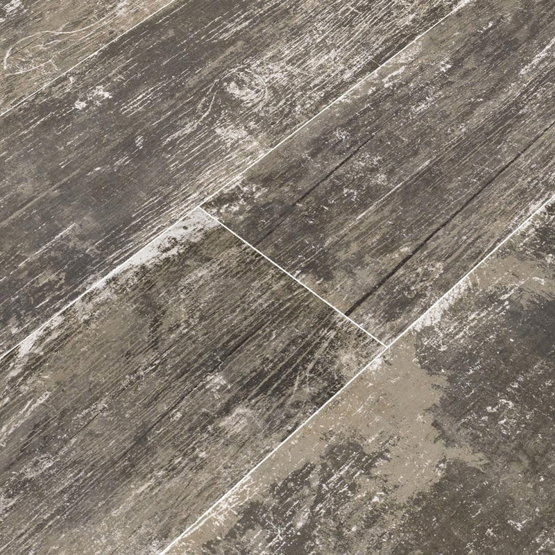 MSI Wood Collection vintage silver 8x36 glazed porcelain floor wall tile NVINSIL8X36 product shot multiple planks angle view