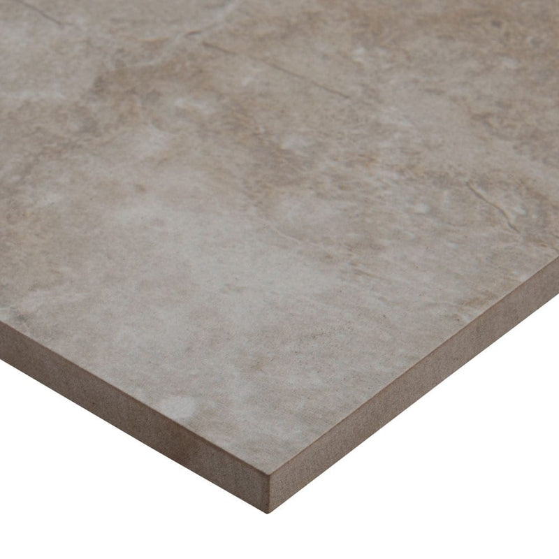 MSI ansello grey 12x24 glazed ceramic floor wall tile NANSGRE1224 product shot one tile profile view
