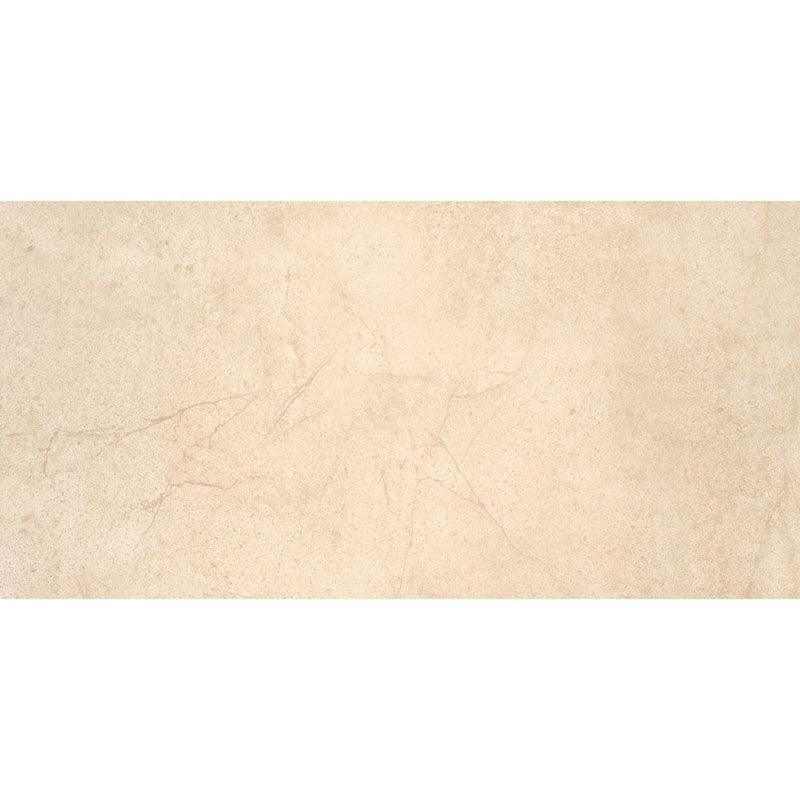 MSI aria cremita 12x24 polished porcelain floor wall tile NARICRE1224P product shot one tile top view