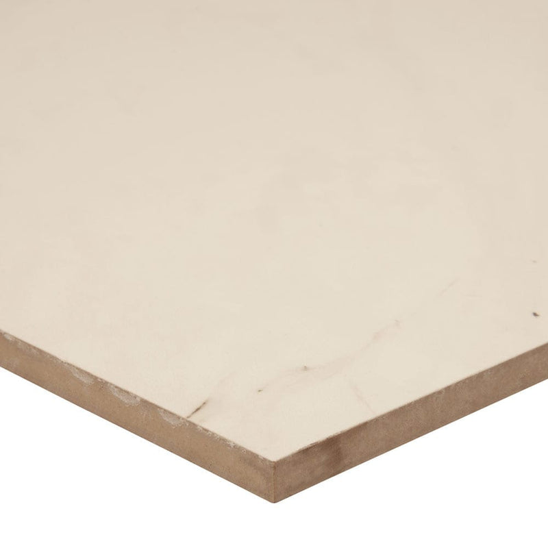 MSI aria cremita 24x48 polished porcelain floor wall tile NARICRE2448P product shot one tile profile view