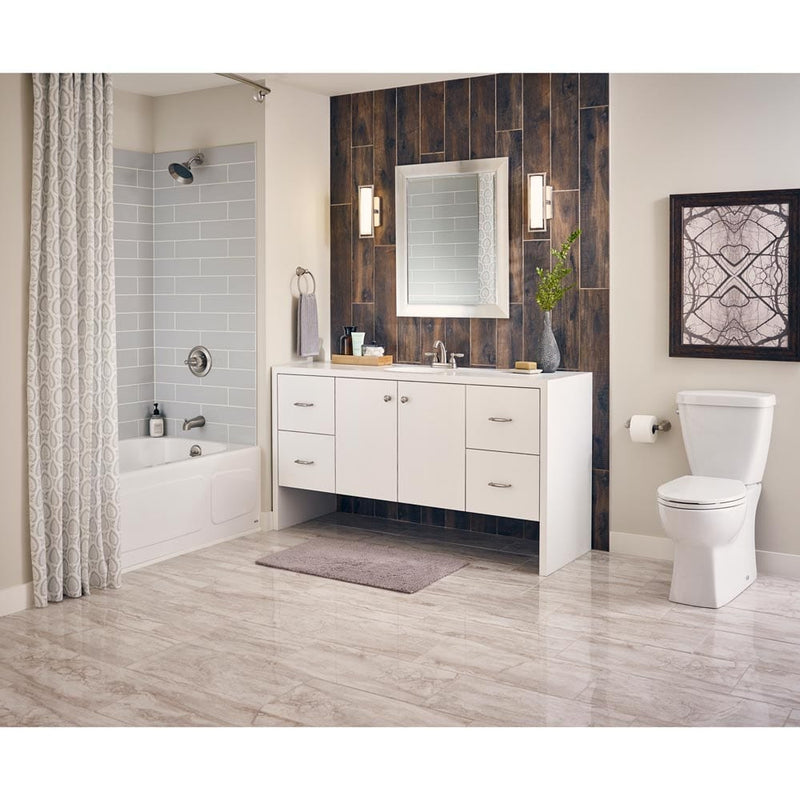 MSI stone collection bernini bianco 12x24 matte glazed porcelain floor wall tile NBERBIA1224 bathroom shot bathtub counter