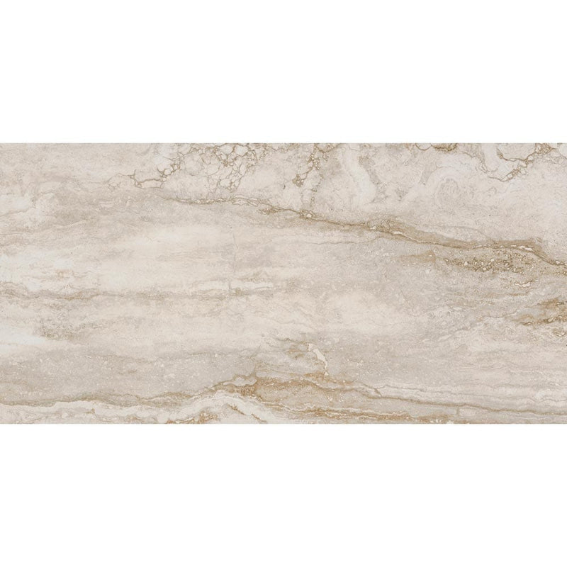 MSI stone collection bernini bianco 12x24 matte glazed porcelain floor wall tile NBERBIA1224 product shot one tile top view