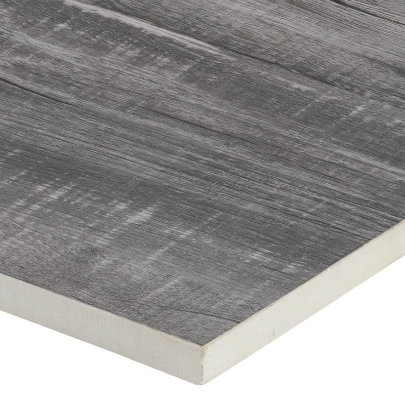 MSI wood collection belmond mercury 8x40 matte glazed ceramic floor wall tile NBELMER8X40 product shot one tile profile view