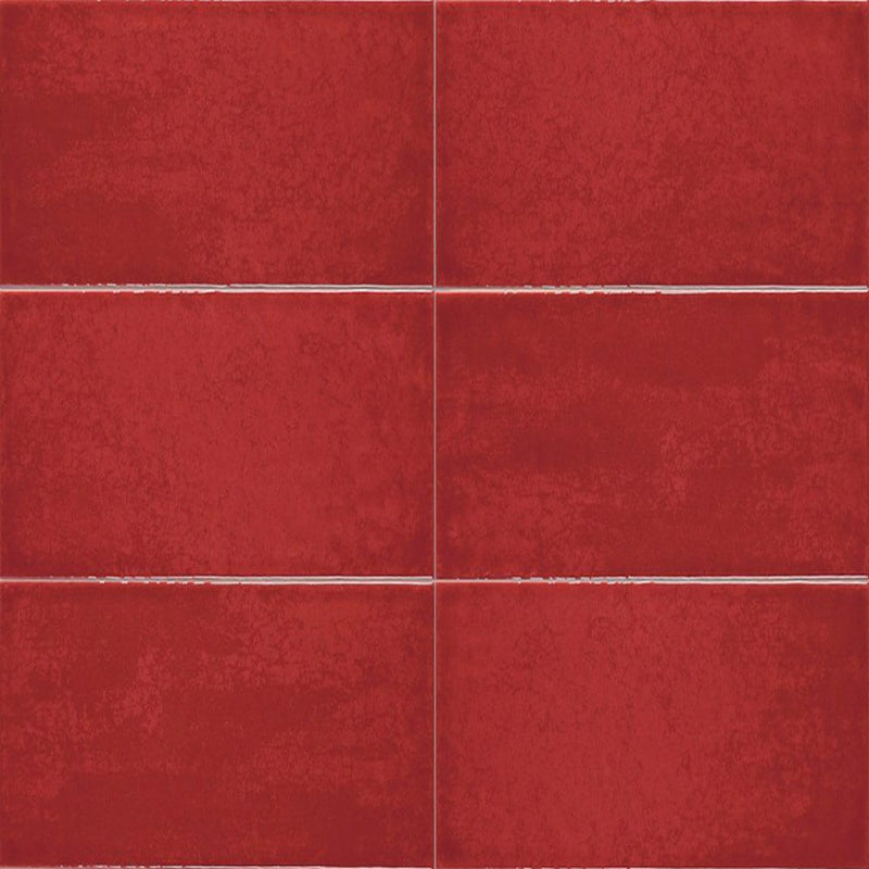 Maiolica Rosso 4″x12″ Polished Wall Tile Liberty US LUSIRG754983 product shot profile view