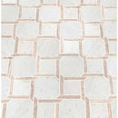 Marbella lynx 12X12 polished marble mesh mounted mosaic tile SMOT-MARBLYNX-POL10MM product shot multiple tiles angle view